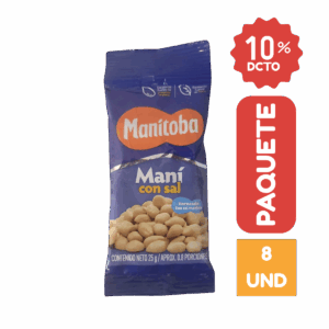 Mani con Sal Manitoba x 25gr x 8 Unds