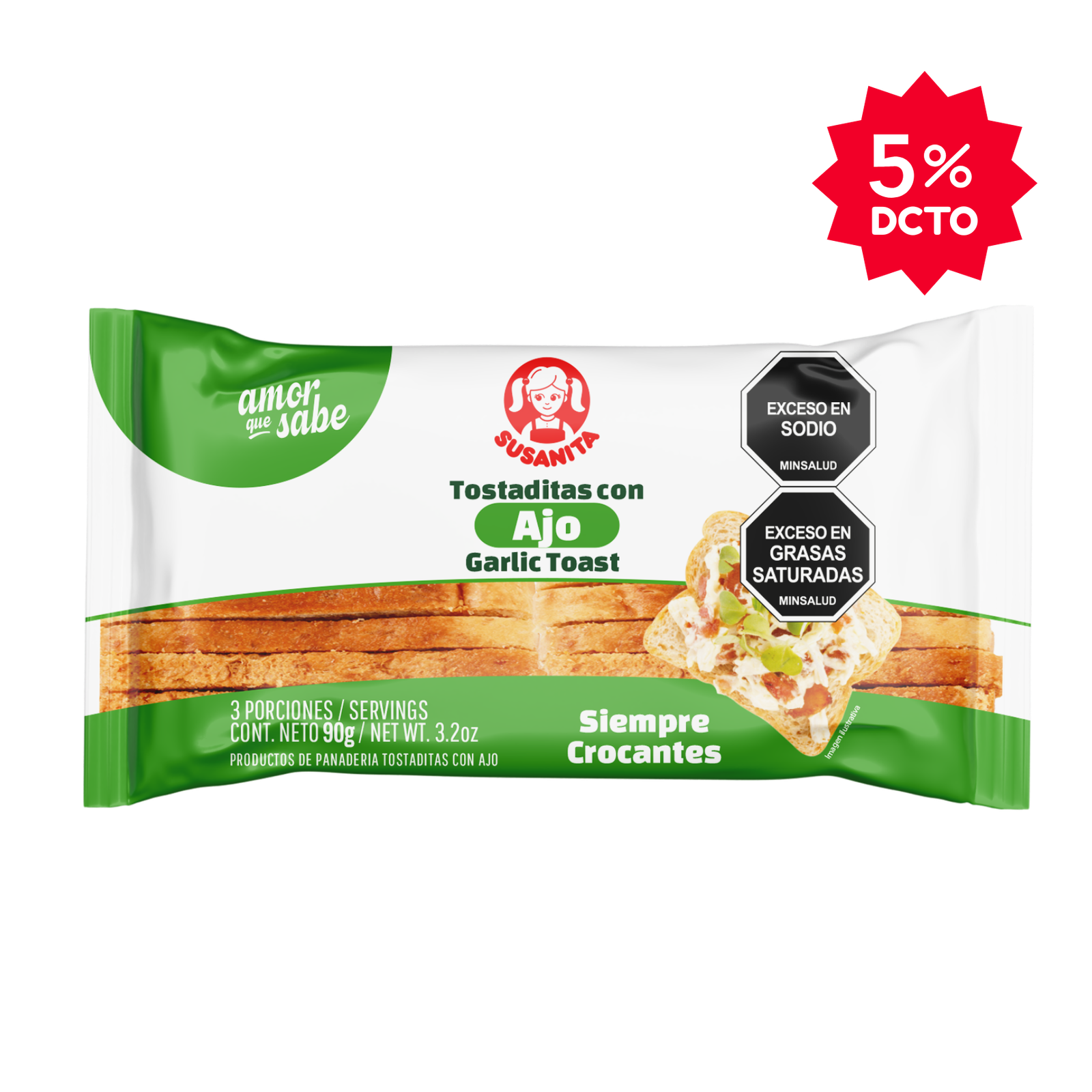 Tostaditas Susanita con Ajo x 90gr