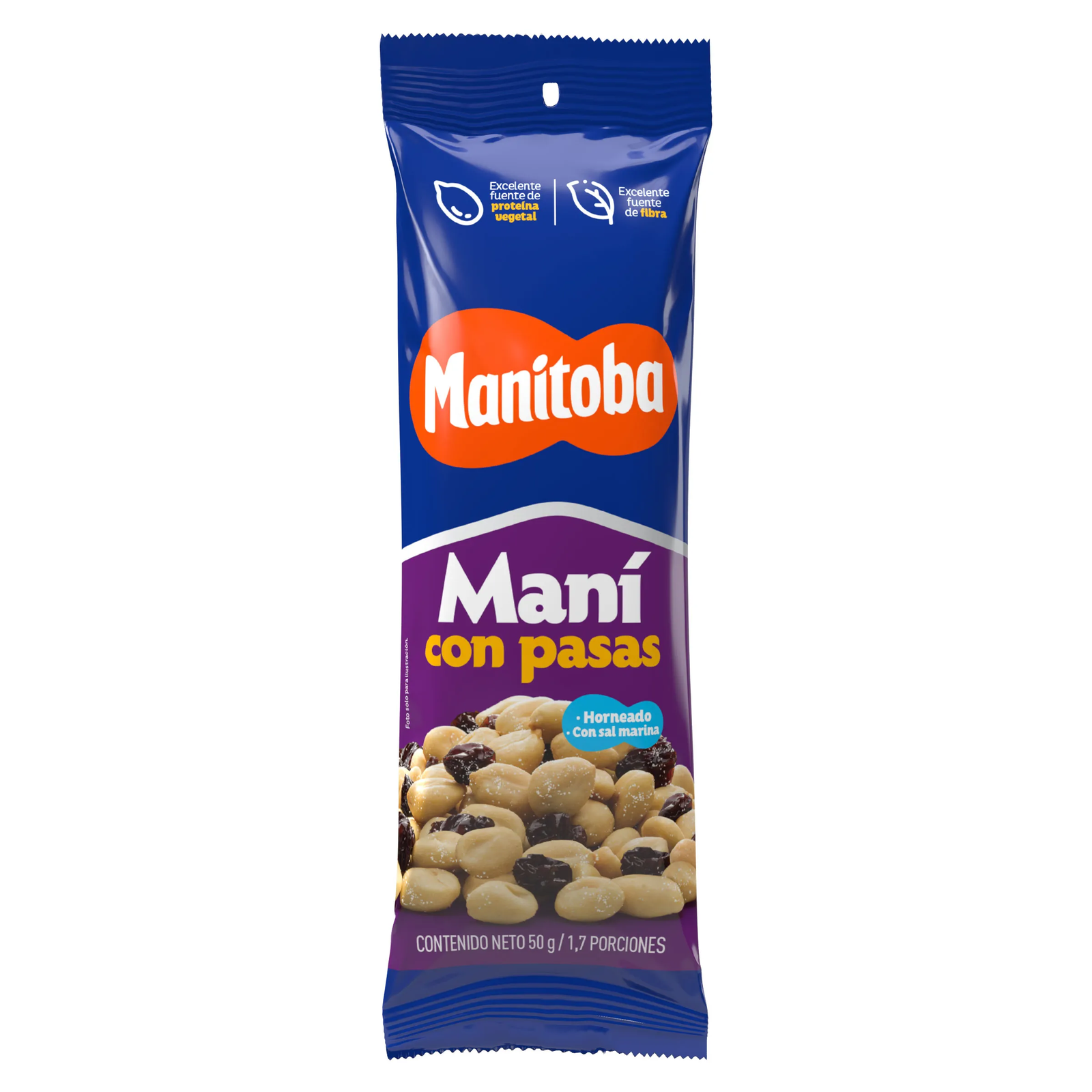 Mani horneado con Pasas Manitoba x 50gr