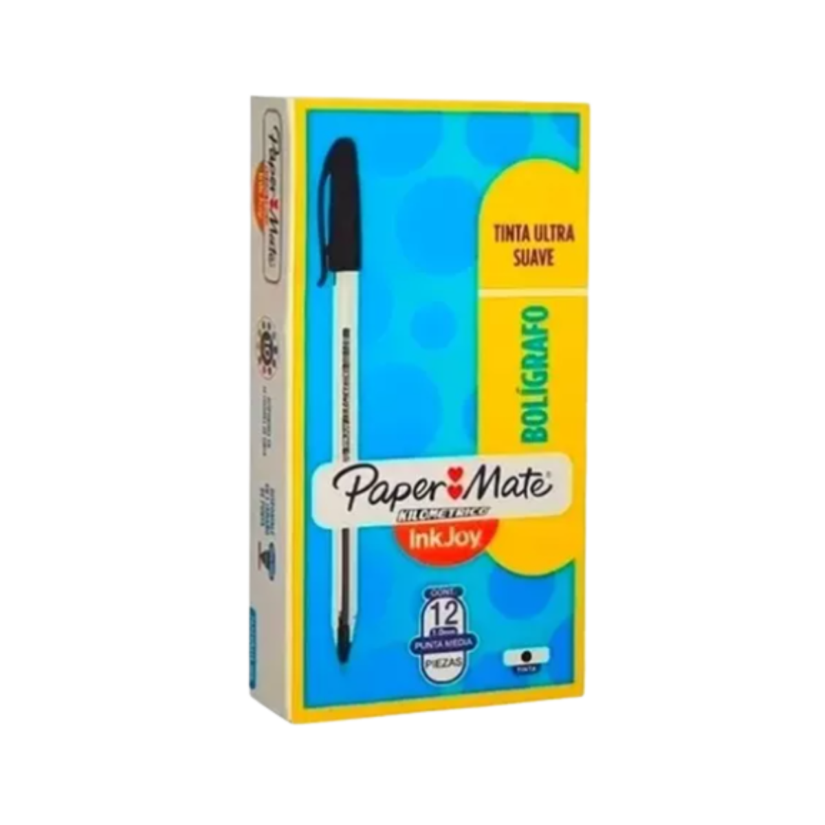 Esfero Kilometrico tapa Negro caja x 12 unds